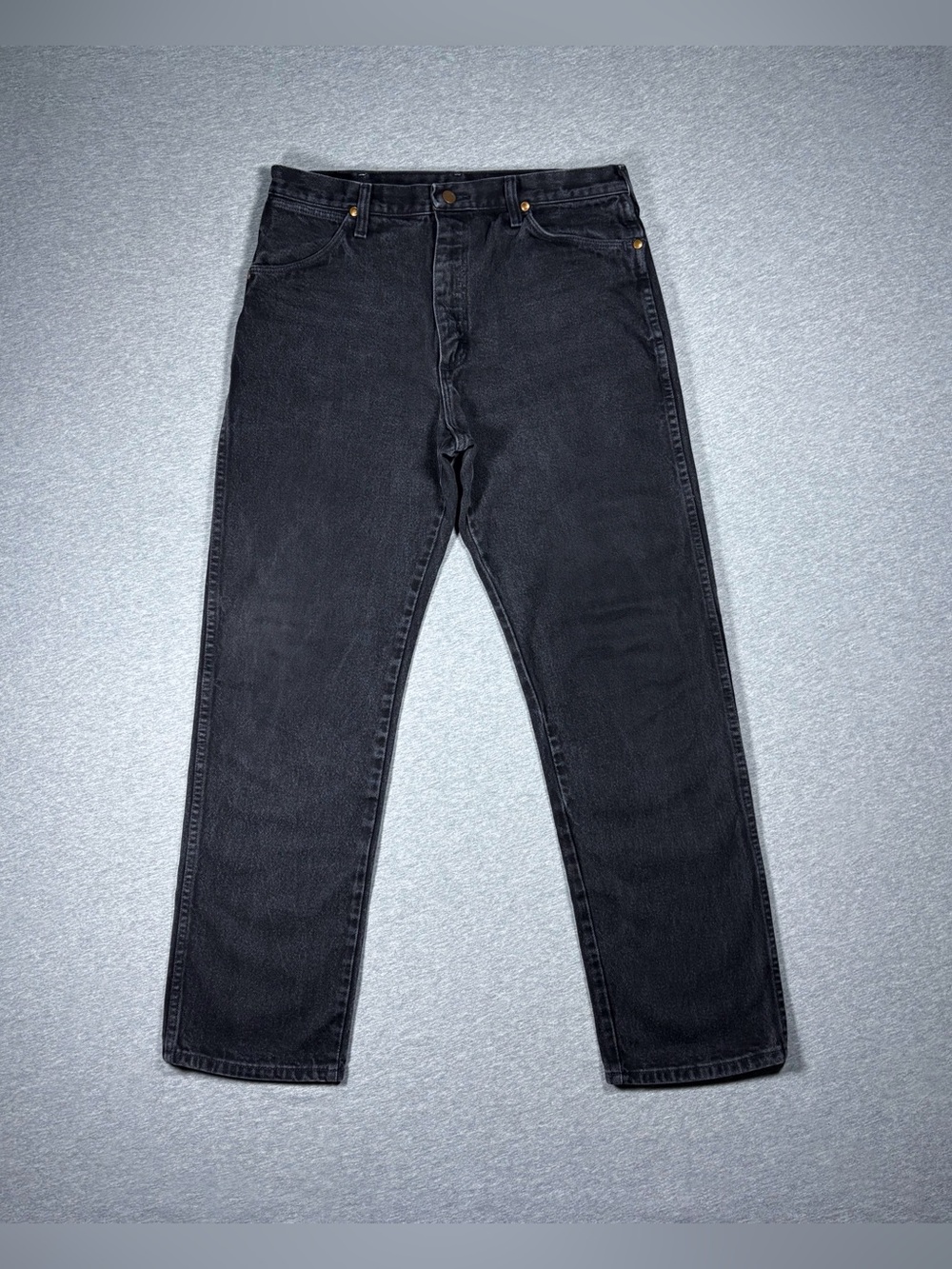 Vintage Wrangler 13MWZ Jeans Men’s 33x31 Faded Black Western Cowboy USA Made 90s